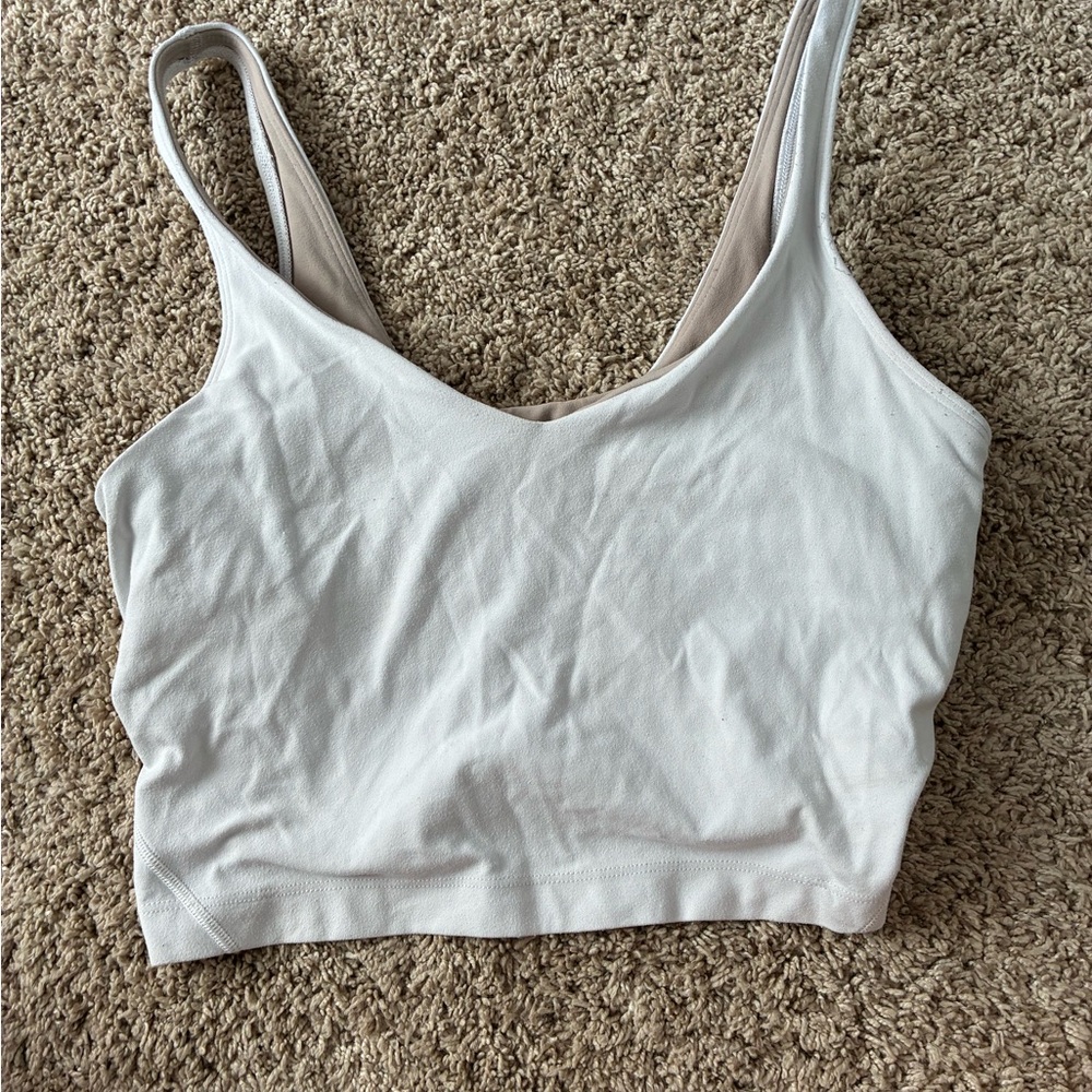 White Lululemon align tank top size 4